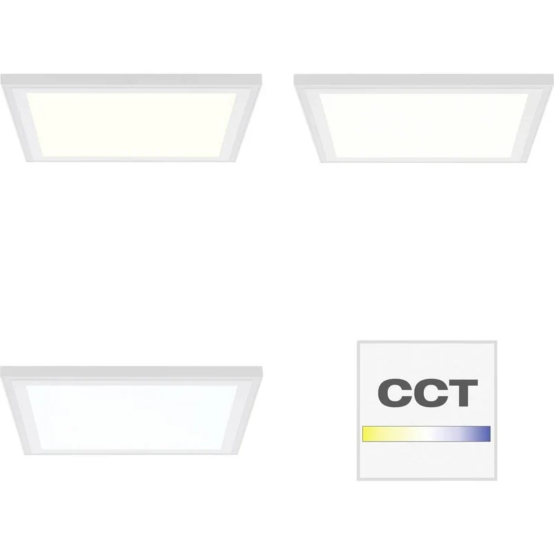 B-Ware Brilliant LED Deckenleuchte Laurice Fernbedienung Weiß Aufbau Panel 40cm CCT 24W