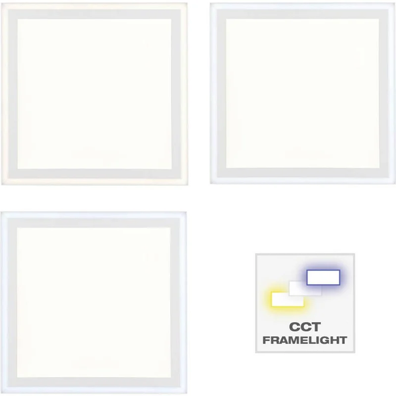 B-Ware Brilliant LED Deckenleuchte Laurice Fernbedienung Weiß Aufbau Panel 40cm CCT 24W
