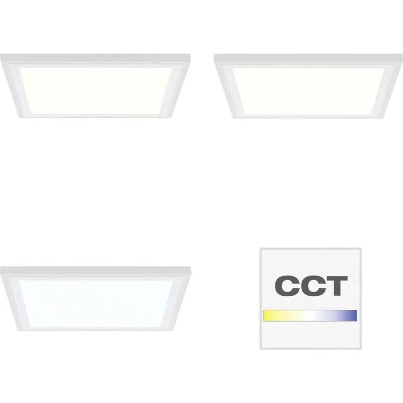 B-Ware Brilliant LED Deckenleuchte Laurice Fernbedienung Weiß Aufbau Panel 40cm CCT 24W