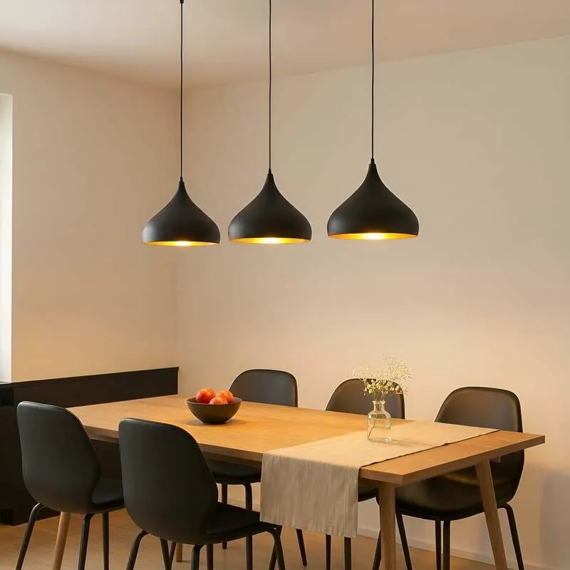 B-Ware Lindby Pendelleuchte Hängelampe schwarz Metall 133cm 3flg SIEHE TEXT/FOTO