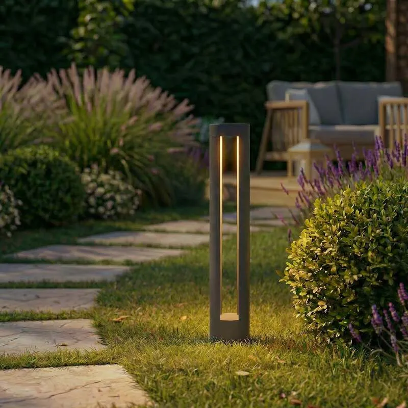 B-Ware Lindby Wegeleuchte Wegelampe Soriq LED Anthrazit Außenleuchte Aluminium 75 cm
