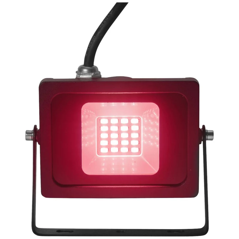 B-Ware Eurolite LED Außenstrahler Flutlicht UV Strahler rot Aluminium Außenbereich 10 W