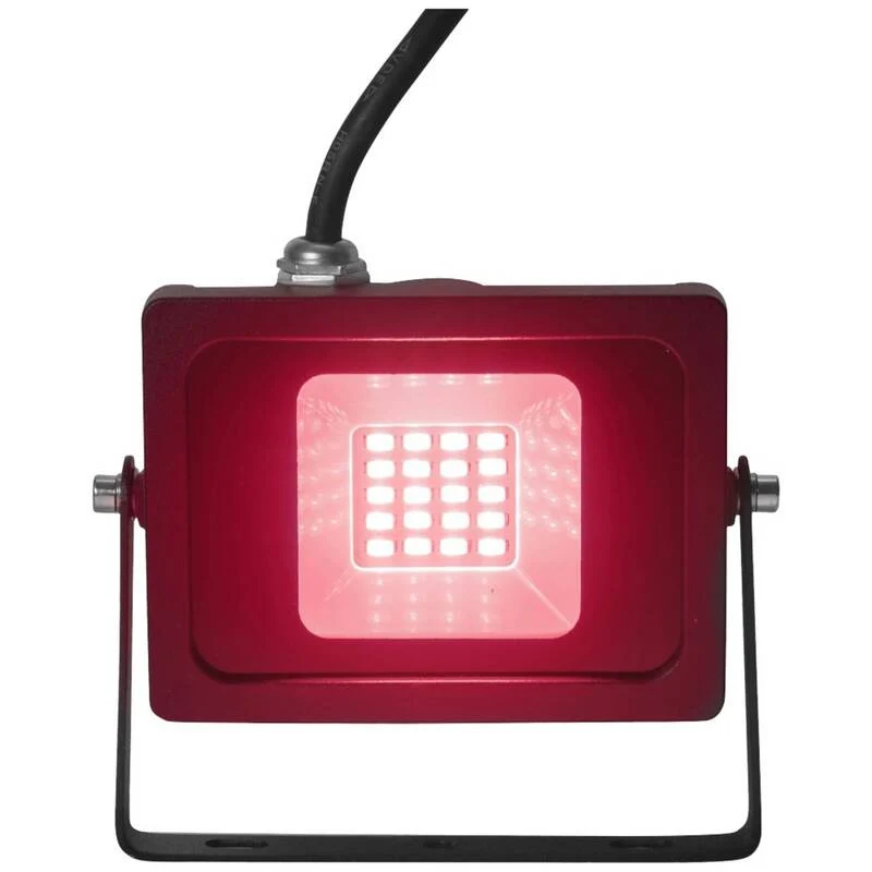 B-Ware Eurolite LED Außenstrahler Flutlicht UV Strahler rot Aluminium Außenbereich 10 W