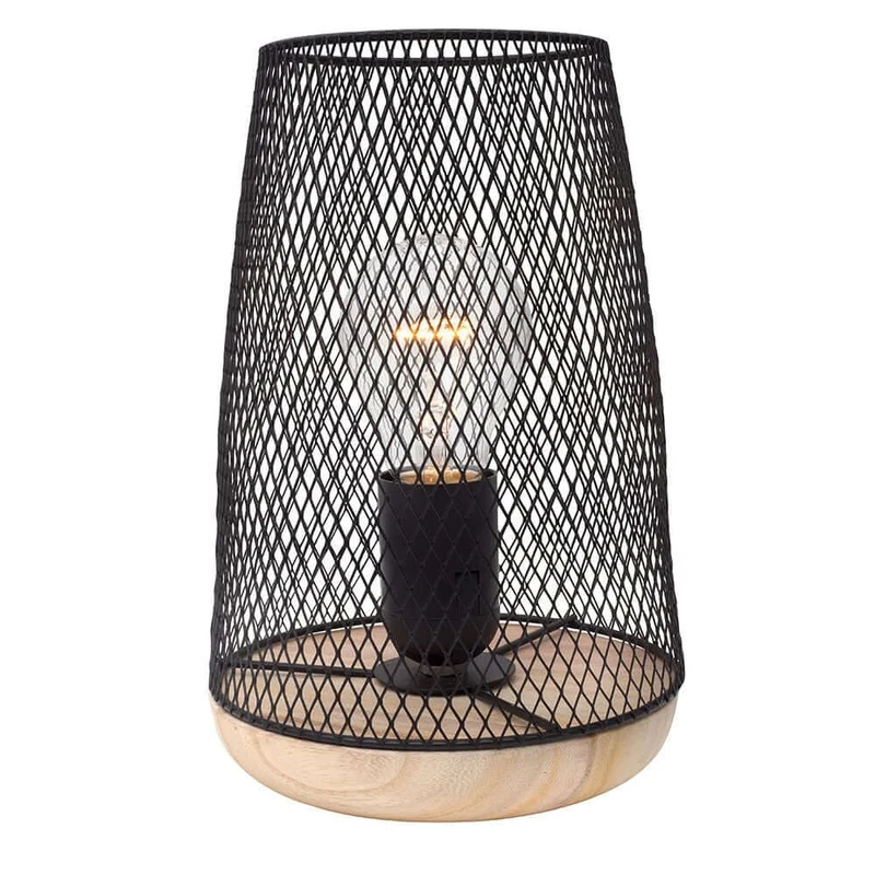 Marco Tischlampe 19cm Metall Holz
