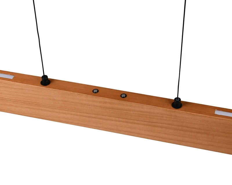 B-Ware Trio Lighting LED-Pendelleuchte Hängelampe Edgewood Holz dimmbar L150cm544