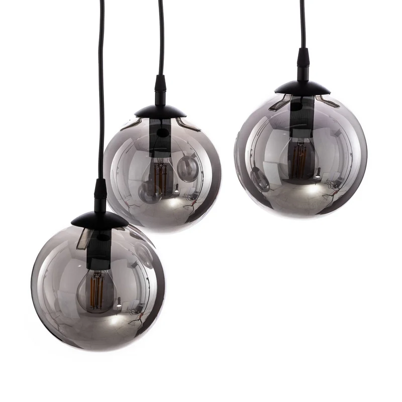 B-Ware Euluna Hängeleuchte Hängeleuchte Lampe Leuchte Glassy 3-flammig E14 rund Glas