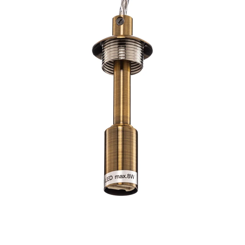 B-Ware Lucande Hängeleuchte Pendelleuchte Freylin Glas Amber Messing 3flg 38 cm