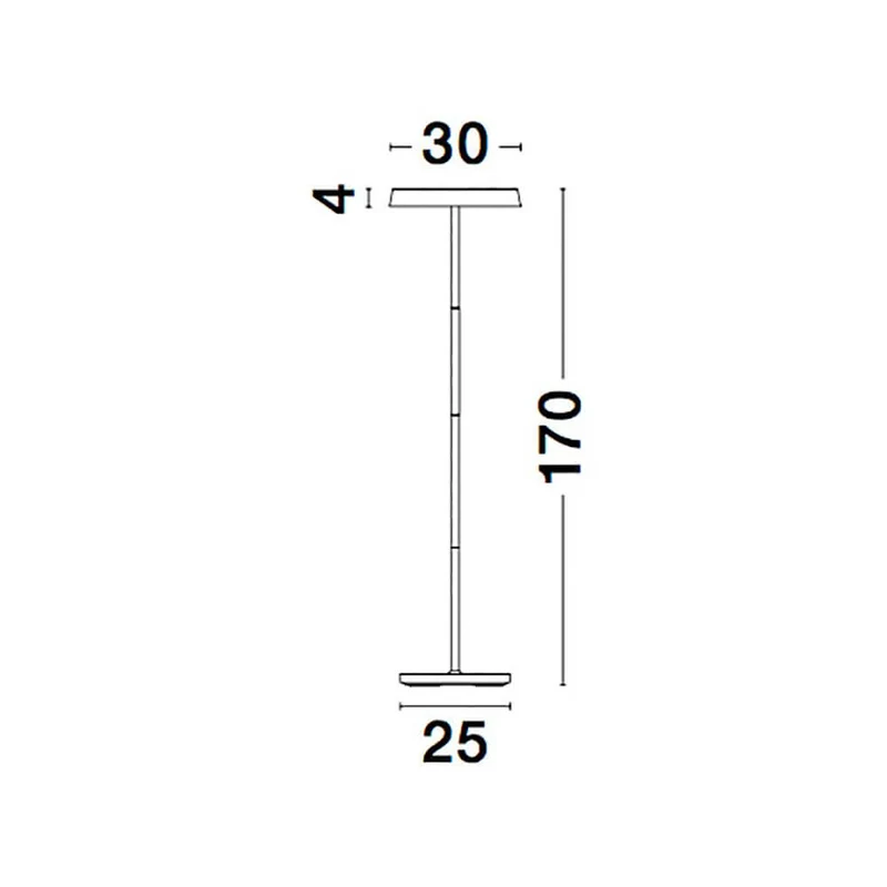 Viti LED Stehleuchte 170cm Metall