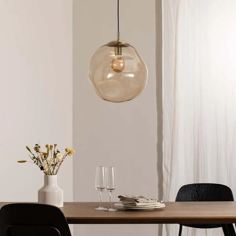 B-Ware Euluna Glas-Hängeleuchte Sol Deckenlampe Lampe Leuchte E27 Glas SIEHE TEXT/FOTO