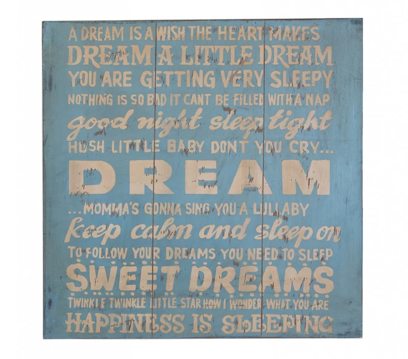 Wall Art Deko Holzschild - "A dream" im Vintage Look
