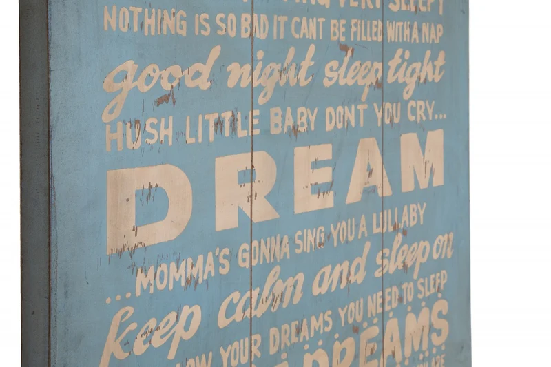 Wall Art Deko Holzschild - "A dream" im Vintage Look