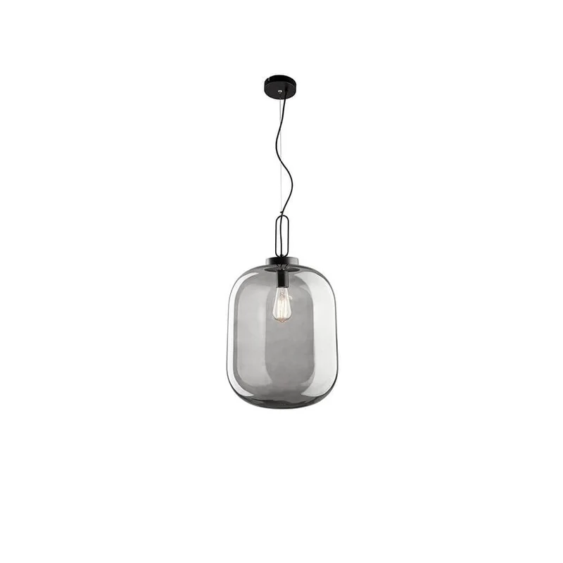 Hunter Pendellampe Glas Rauchfarben