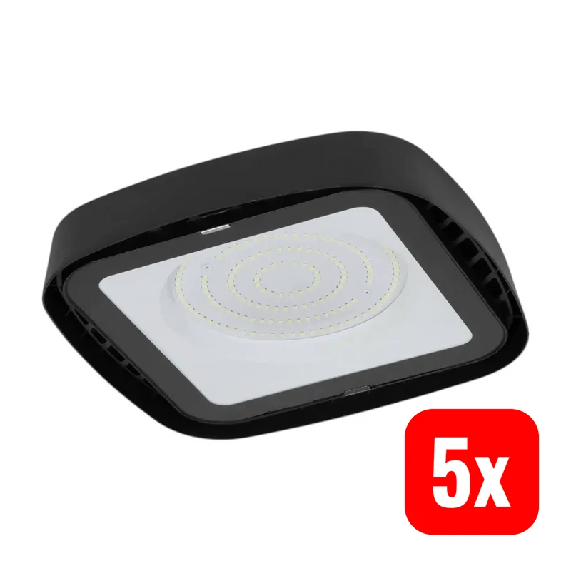5x B-Ware OSRAM LED-Hallenleuchte Highbay Ufo Schwarz 130W 6500K IP65 27,3 cm 5 STÜCK