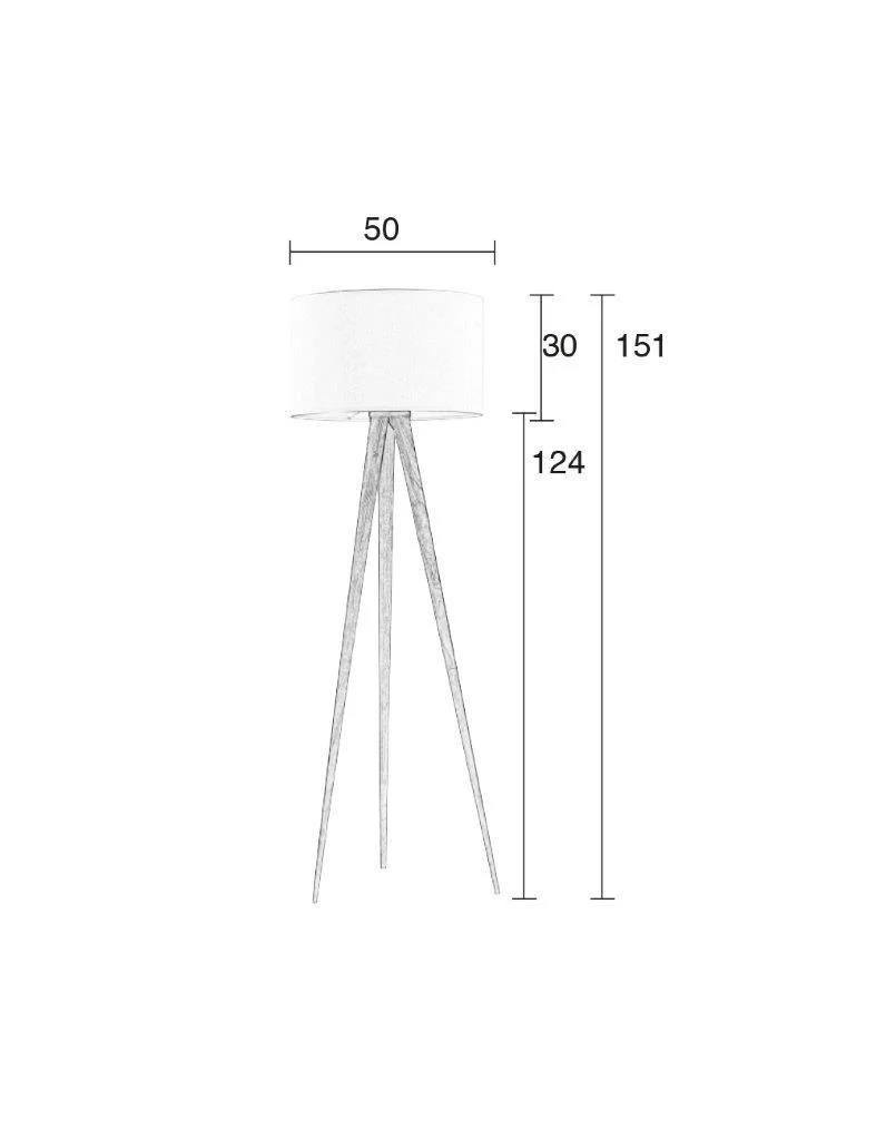 Zuiver Tripod Stehlampe Holz | Skandinavisches Design in Weiß