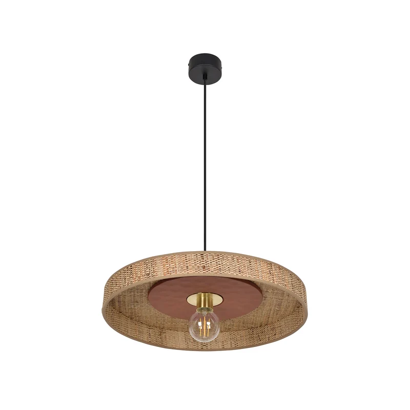 B-Ware MARKET SET Hängeleuchte Pendelleuchte Portinatx Bast Keramik terracotta E27 LED