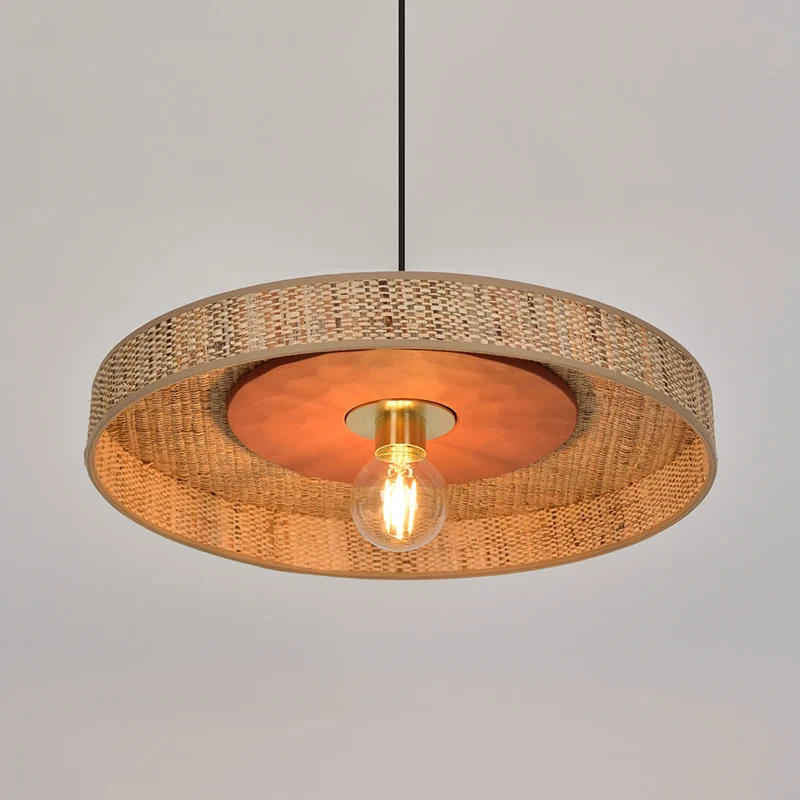 B-Ware MARKET SET Hängeleuchte Pendelleuchte Portinatx Bast Keramik terracotta E27 LED