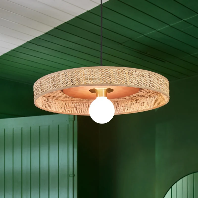 B-Ware MARKET SET Hängeleuchte Pendelleuchte Portinatx Bast Keramik terracotta E27 LED