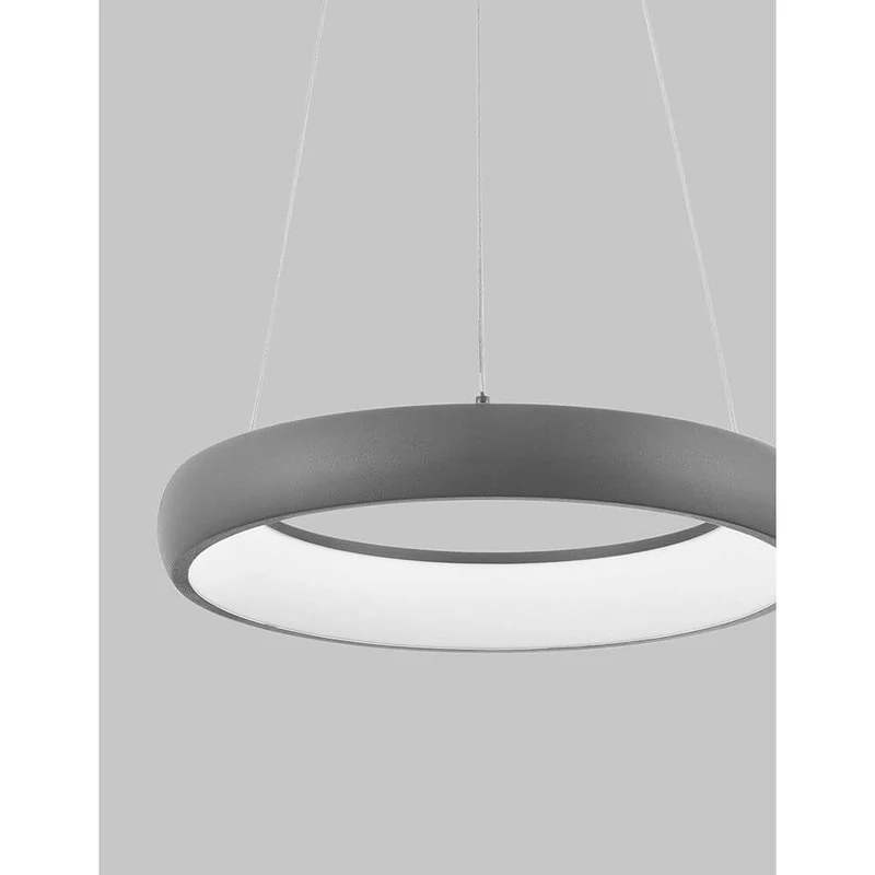 Albi LED Metall Hängeleuchte Grau