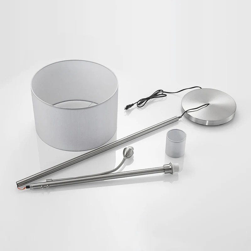 2x B-Ware Lindby Colima Stehleuchte Stehlampe Standleuchte Stoff Leselampe E27 2 STÜCK