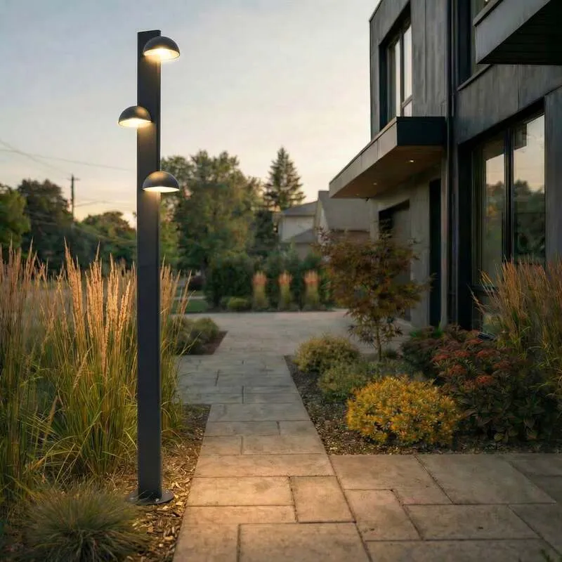 B-Ware Lucande Außenleuchte Gartenlampe LED Velira schwarz Beleuchtung Außenbereich 876