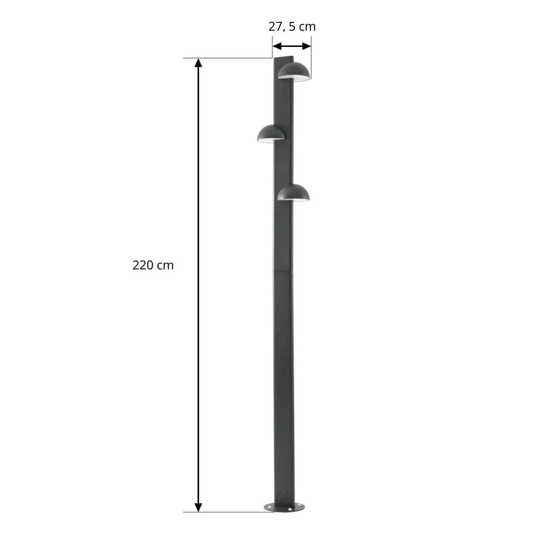 B-Ware Lucande Außenleuchte Gartenlampe LED Velira schwarz Beleuchtung Außenbereich 876