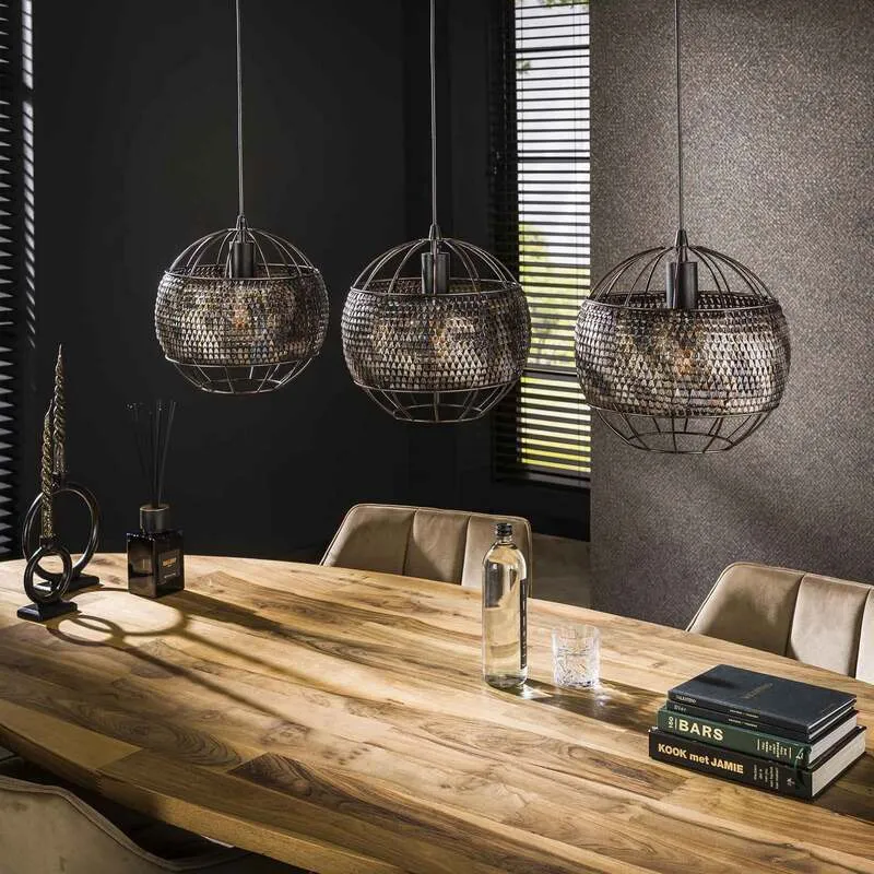 B-Ware Setengah Hängeleuchte Pendelleuchte Metall schwarz braun Leuchte Lampe