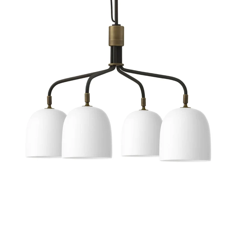B-Ware GUBI Kronleuchter Pendelleuchte Howard 4-flammig Leuchte Weiß Titan Ø 66 cm