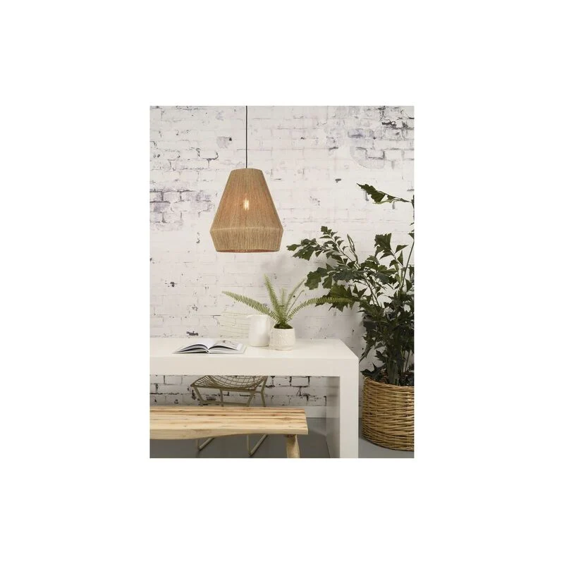 B-Ware Good & Mojo Pendelleuchte Hängelampe Iguazu S Textil Braun Leuchte Lampe E27