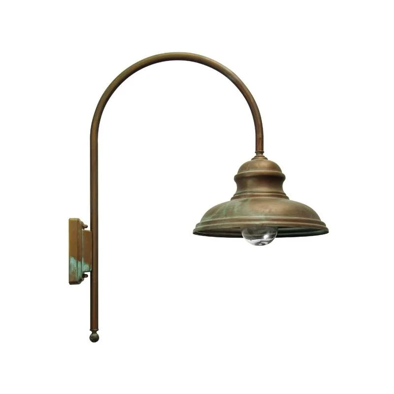 B-Ware Moretti Luce Außenwandleuchte Wandlampe Luca 52 cm Wandleuchte Messing Kupfer