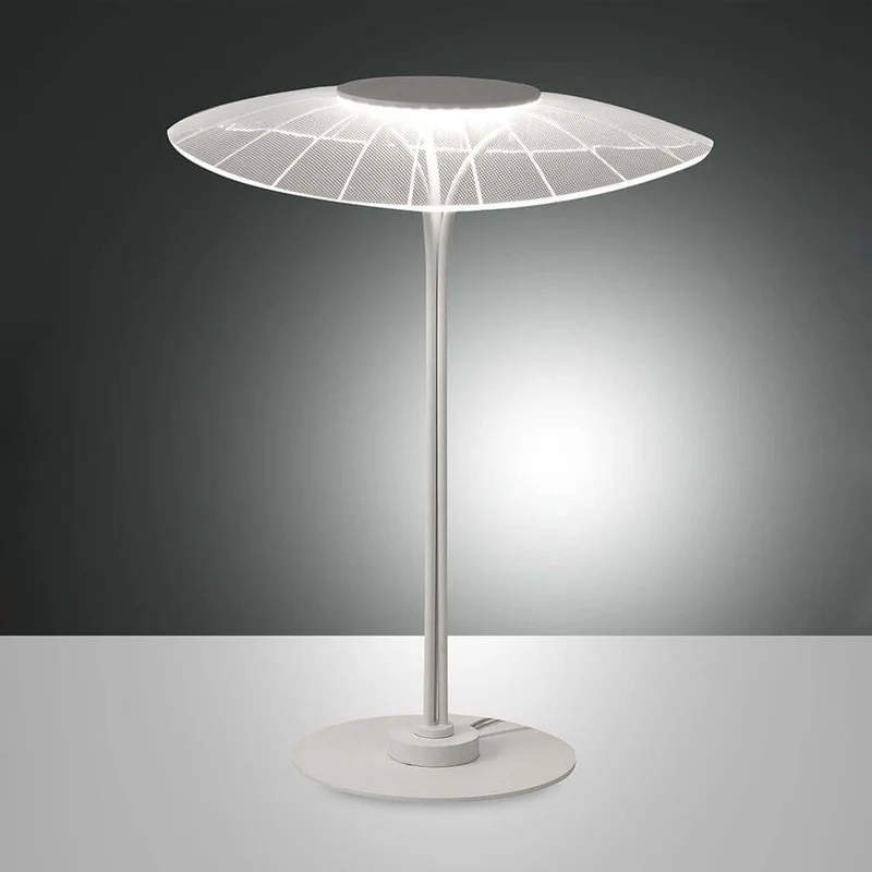 moderne LED Tischlampe Vela Weiß