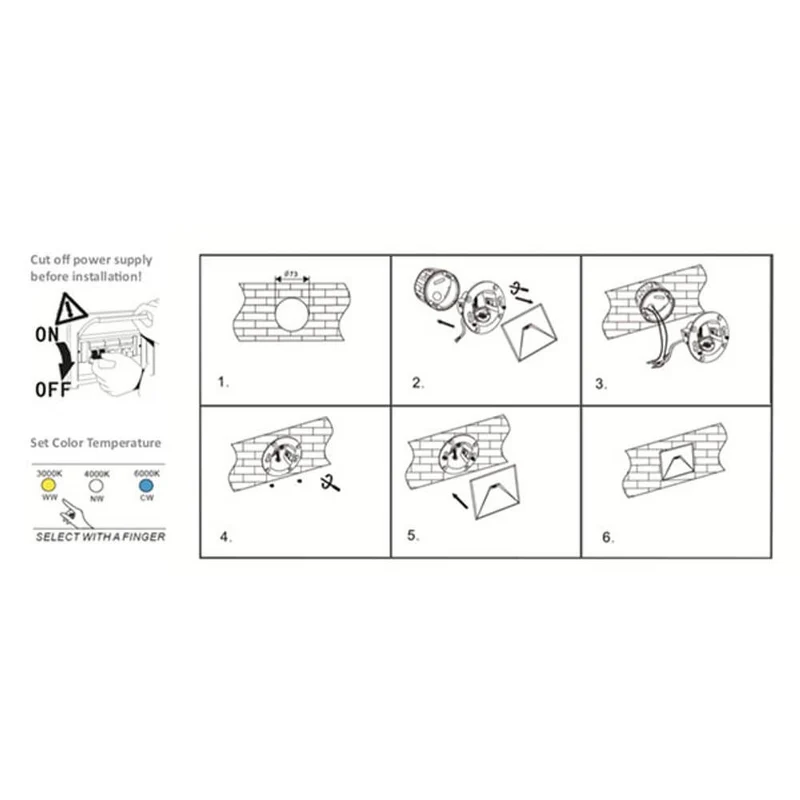 LED-Wandeinbaustrahler Sys-Wall 68 LED-Modul für Unterputzdose