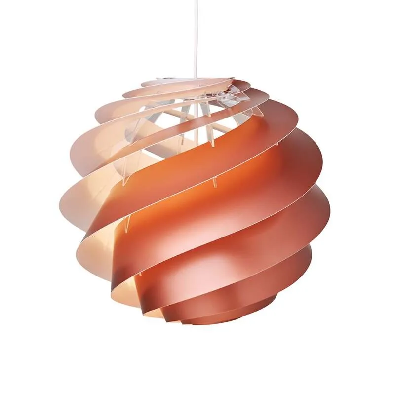B-Ware Le Klint Pendelleuchte Hängelampe Swirl 3 Medium Kupfer Ø40cm Designerlampe