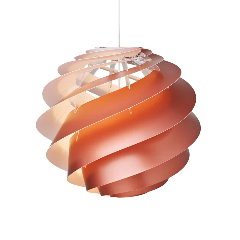 B-Ware Le Klint Pendelleuchte Hängelampe Swirl 3 Medium Kupfer Ø40cm Designerlampe