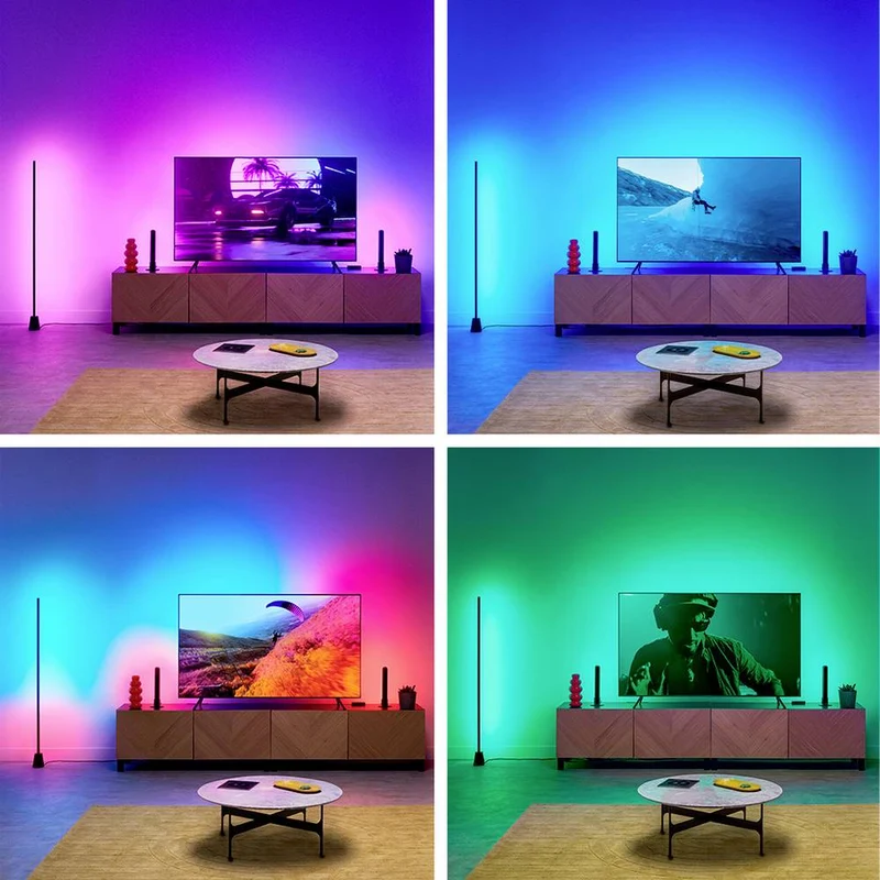 B-Ware WiZ LED Streifen Set Lichtband Sync Box Starter Kit Schwarz 260 cm EU RGB CCT789