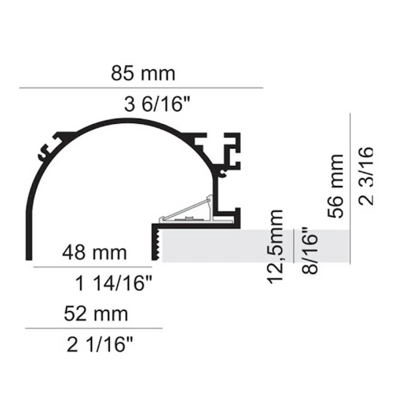 Panzeri Manhattan Einbauprofil für LED-Strips