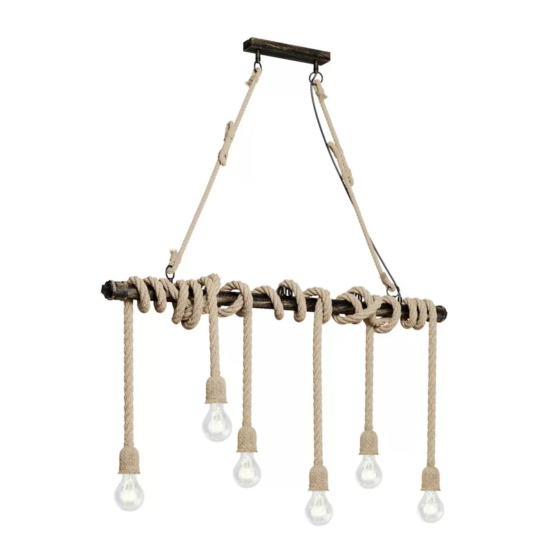 B-Ware Lindby Hajo Pendellampe sechsflammig Tauseil Pendelleuchte Lampe Leuchte Spot