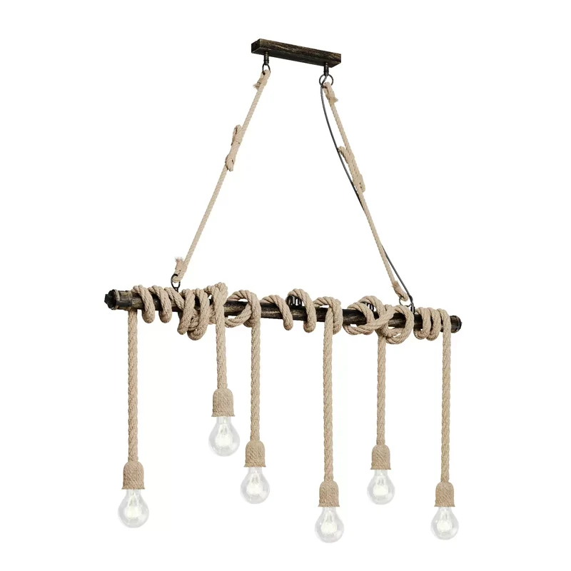 B-Ware Lindby Hajo Pendellampe sechsflammig Tauseil Pendelleuchte Lampe Leuchte Spot