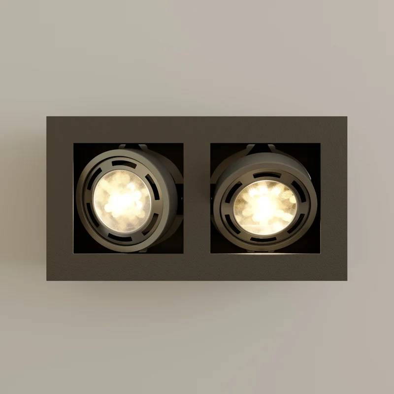 B-Ware Arcchio Deckenstrahler Ronka LED Strahler 2-flammig dimmbar dunkelgrau 34cm