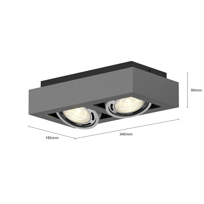 B-Ware Arcchio Deckenstrahler Ronka LED Strahler 2-flammig dimmbar dunkelgrau 34cm