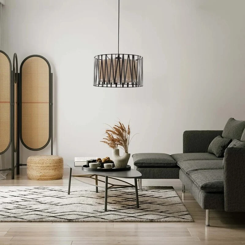 B-Ware TK Lighting Pendelleuchte Hängeleuchte HARMONY NATURE Beleuchtung Lampe E27 LED