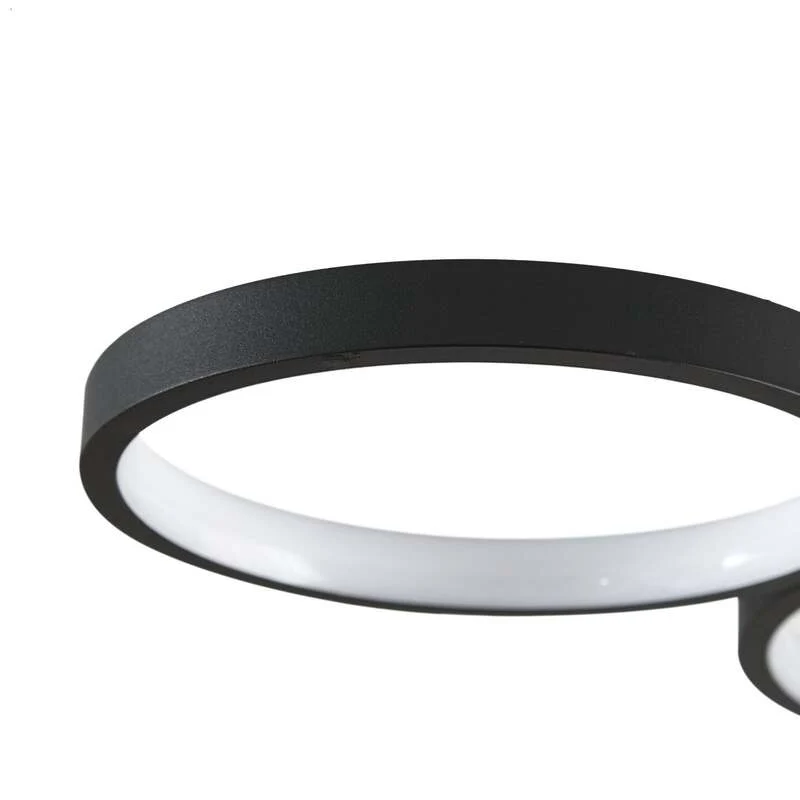 B-Ware Lindby Deckenleuchte Evengeline LED Lampe Leuchte schwarz 88x31cm Aluminium