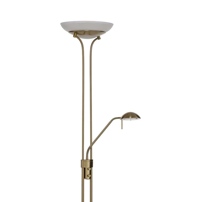B-Ware Lindby Stehlampe Yveta LED dimmbar Leselampe messing 183cm mit Schalter Leuchte