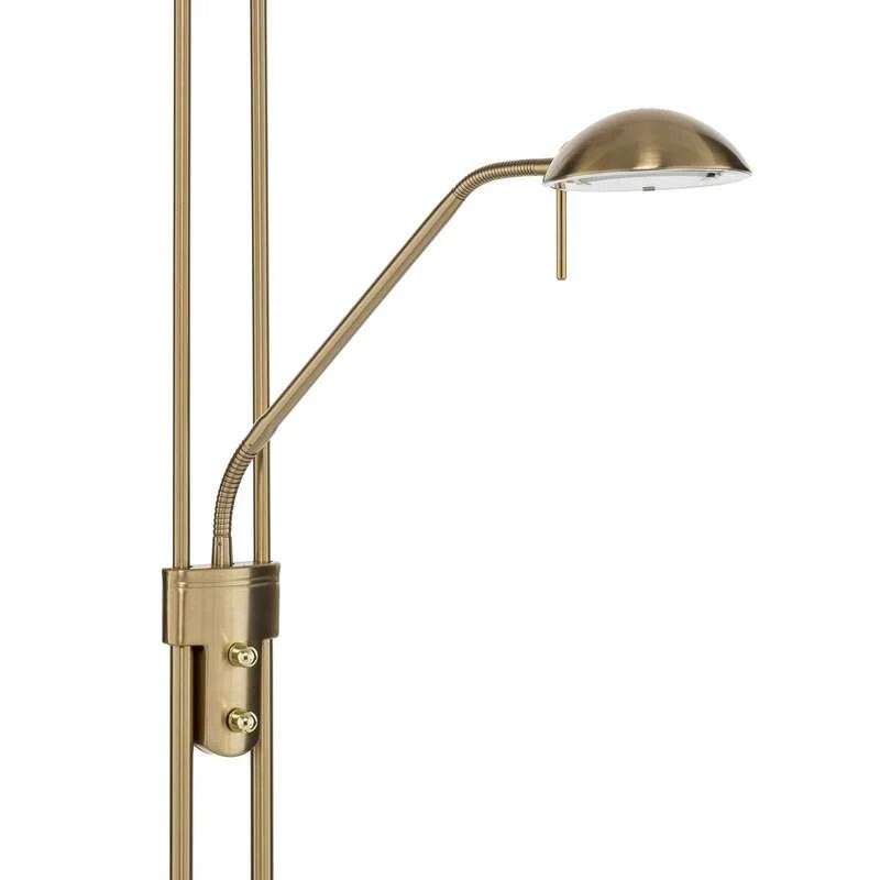 B-Ware Lindby Stehlampe Yveta LED dimmbar Leselampe messing 183cm mit Schalter Leuchte