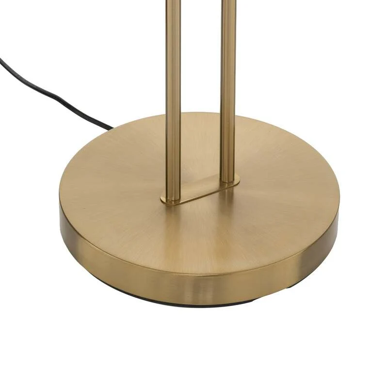 B-Ware Lindby Stehlampe Yveta LED dimmbar Leselampe messing 183cm mit Schalter Leuchte