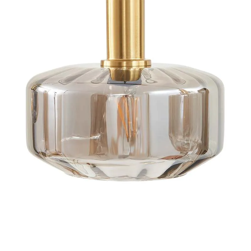 B-Ware Lindby Hängeleuchte Hildur LED Pendelleuchte Lampe Licht dimmbar rauchgrau 118cm