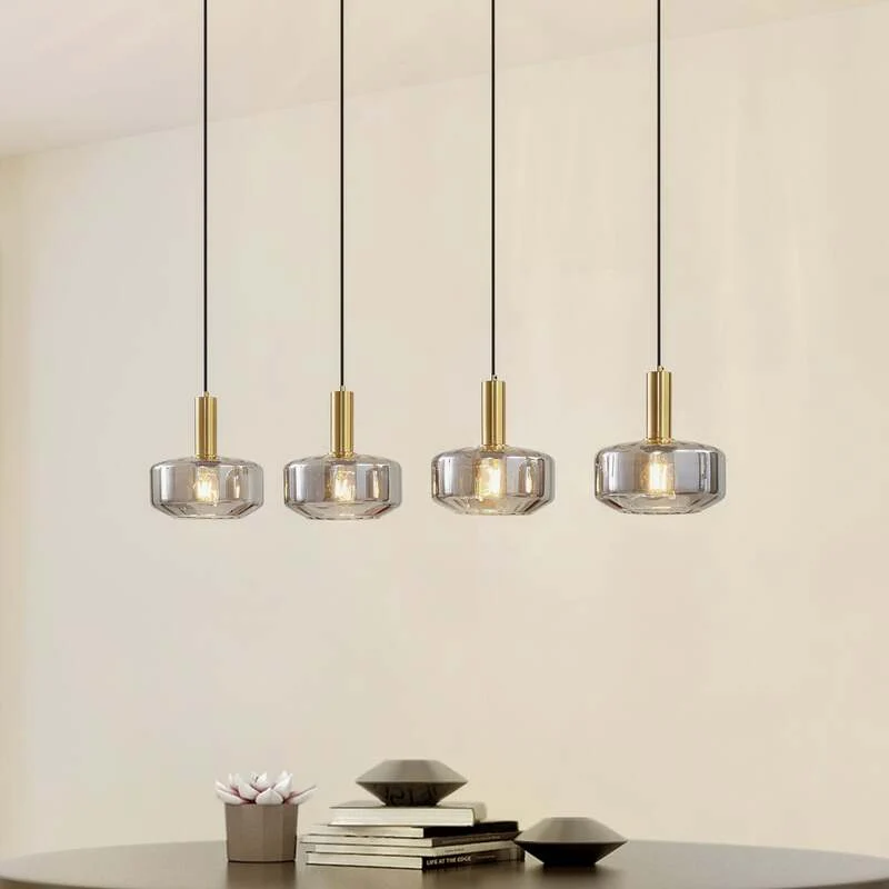 B-Ware Lindby Hängeleuchte Hildur LED Pendelleuchte Lampe Licht dimmbar rauchgrau 118cm