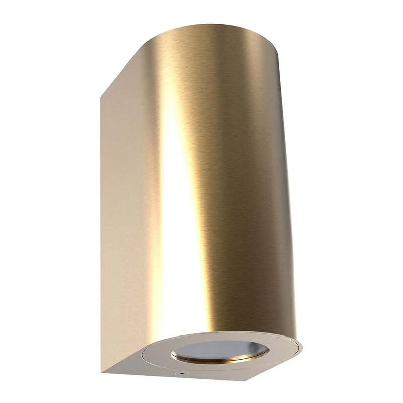 B-Ware Nordlux Außenwandleuchte Canto Maxi 2 LED Wandlampe dimmbar messingfarben IP44
