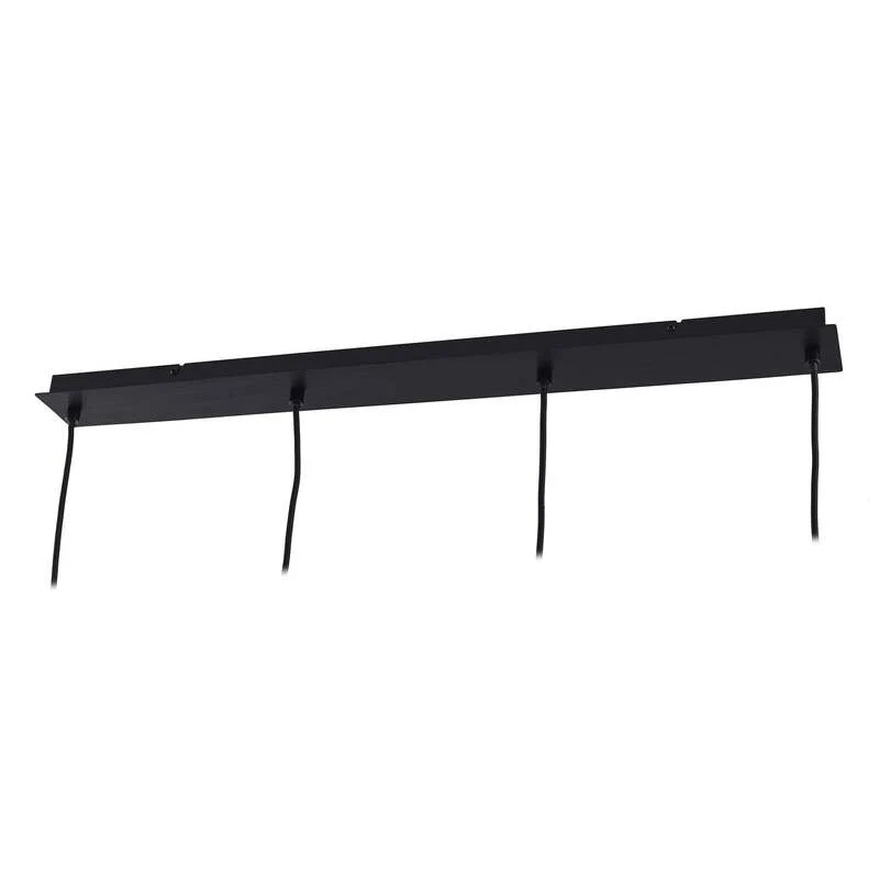B-Ware Lindby Hängeleuchte Svante LED Pendelleuchte dimmbar schwarz 4-flg 85cm Glas