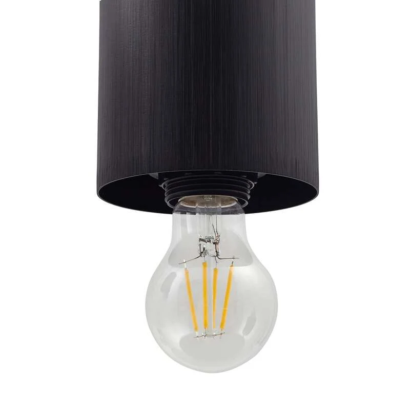 B-Ware Lindby Hängeleuchte Svante LED Pendelleuchte dimmbar schwarz 4-flg 85cm Glas
