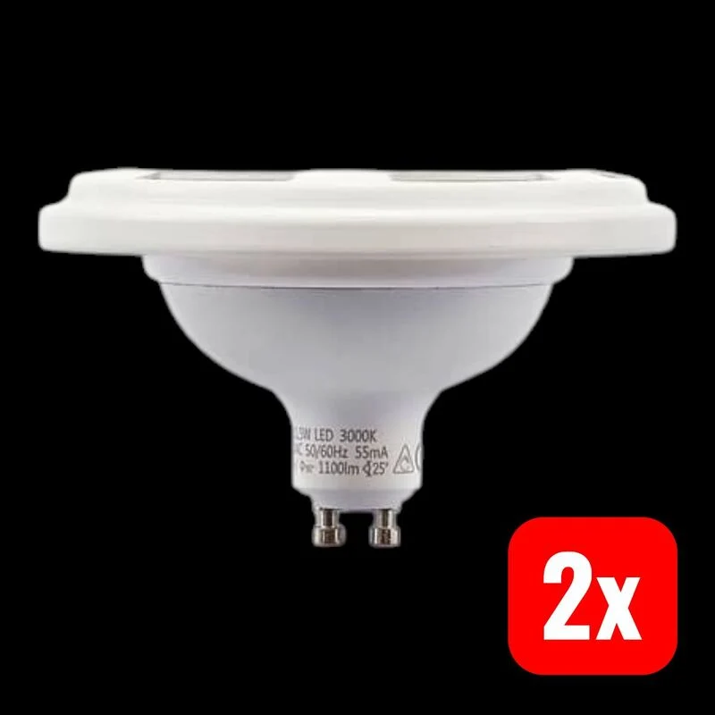 2x B-Ware Arcchio LED Leuchtmittel GU10 ES111 12W dimmbar warmweiß 3000K 1100lm weiß Licht
